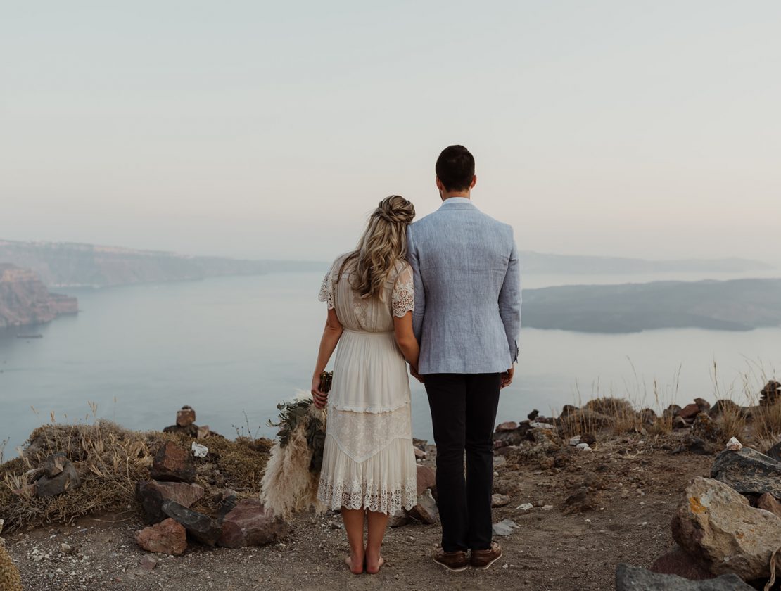 Claire & Craig's Santorini Elopement Santorini Boho weddings pictures